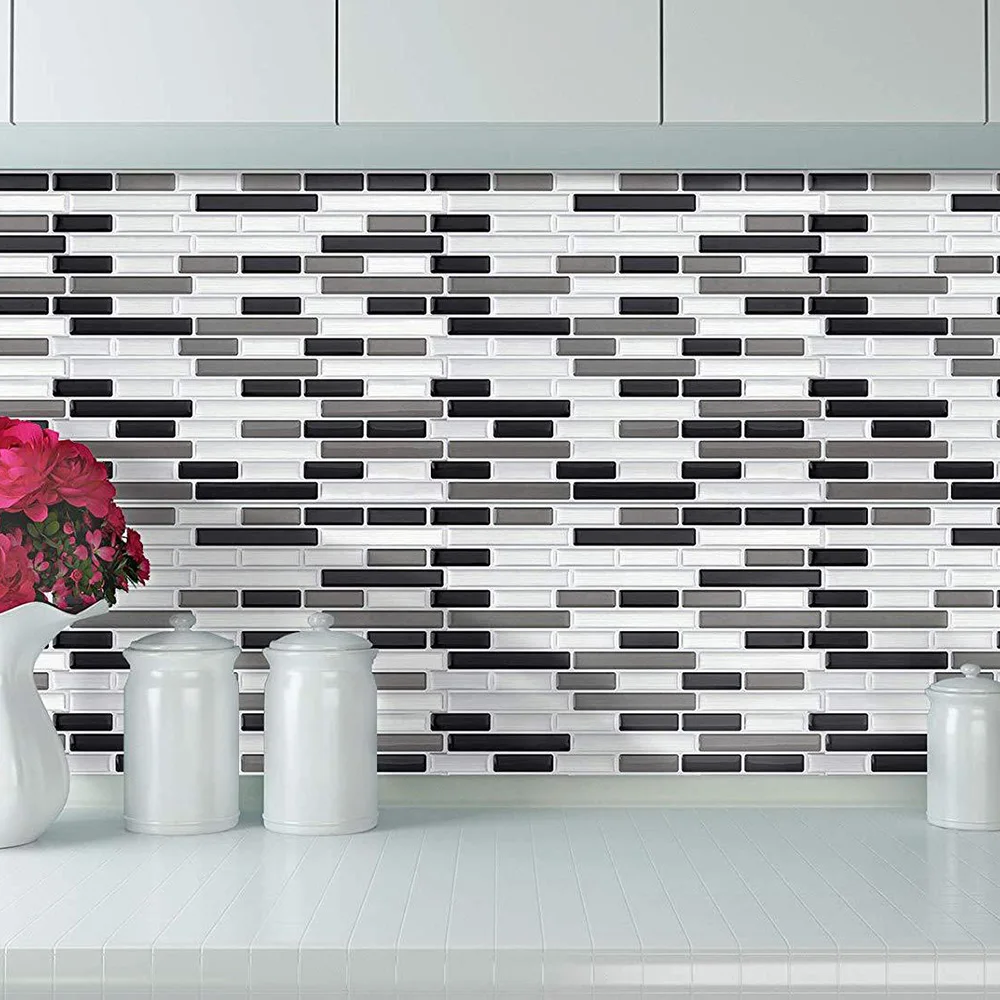 Самоклеящаяся мозаичная плитка Виниловая наклейка серого коричневого цвета с