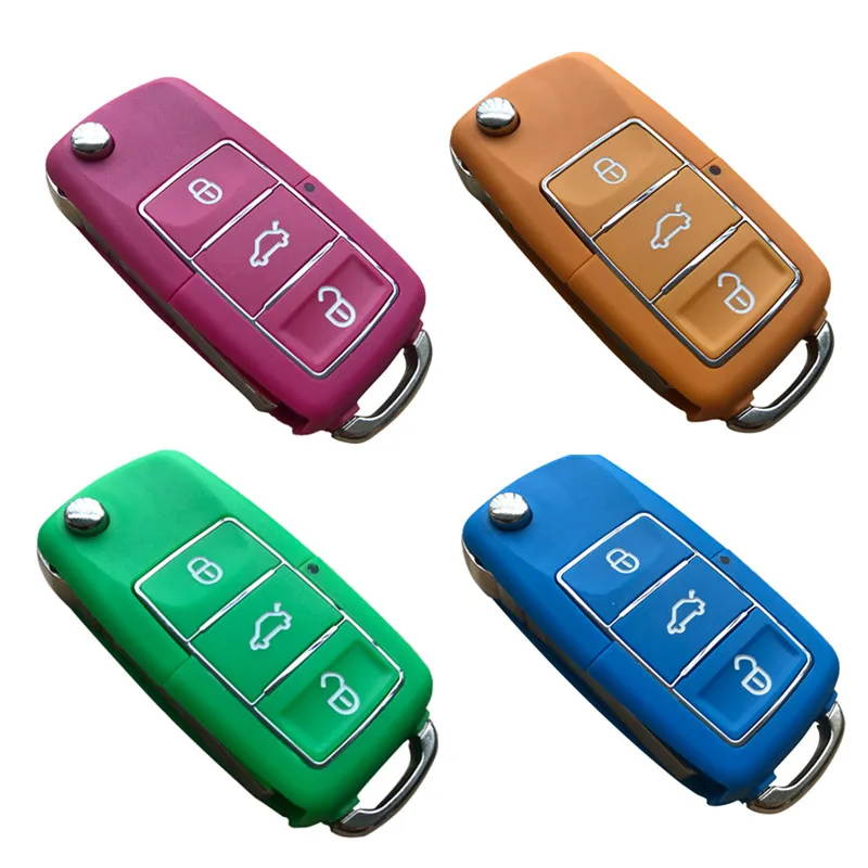 Новый цветной 3 кнопочный складной дистанционный ключ брелок для Volkswagen V W J etta Golf