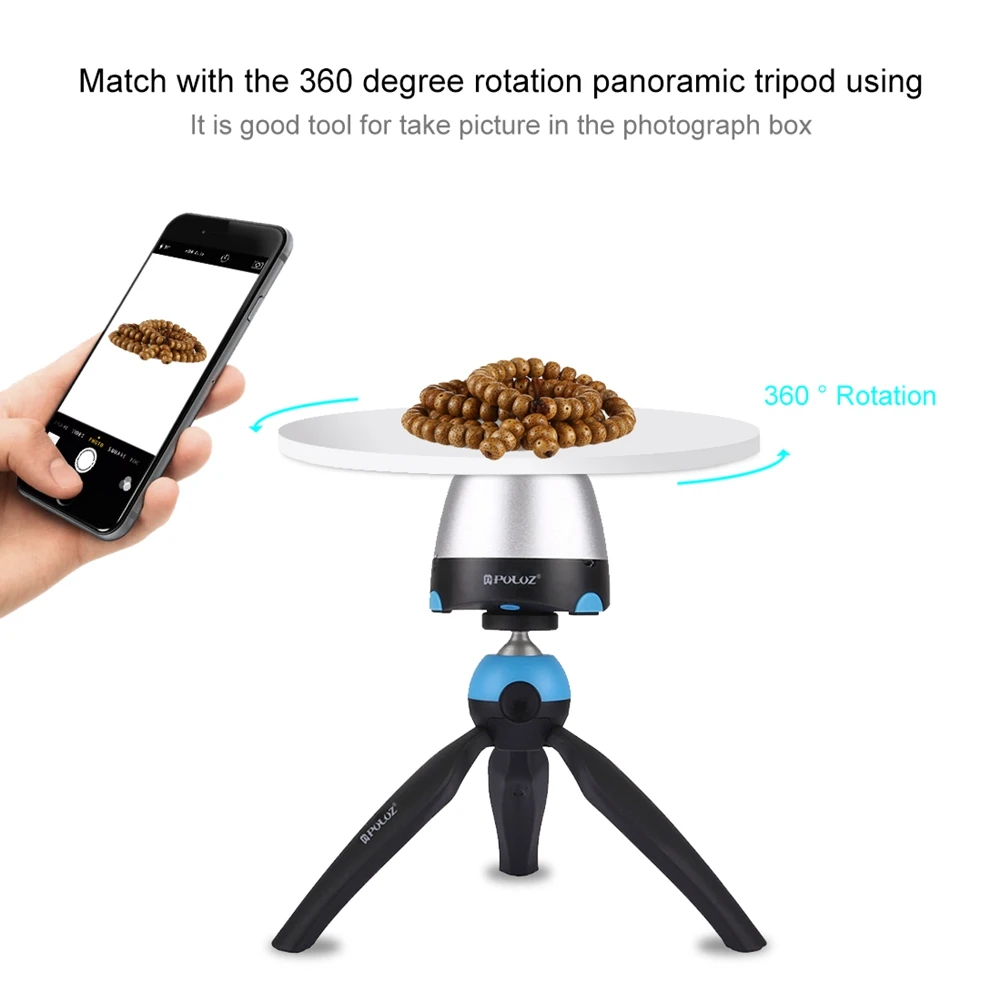 PULUZ 1/4 винтовой интерфейс круглый лоток совместим с электронным поворотом на 360