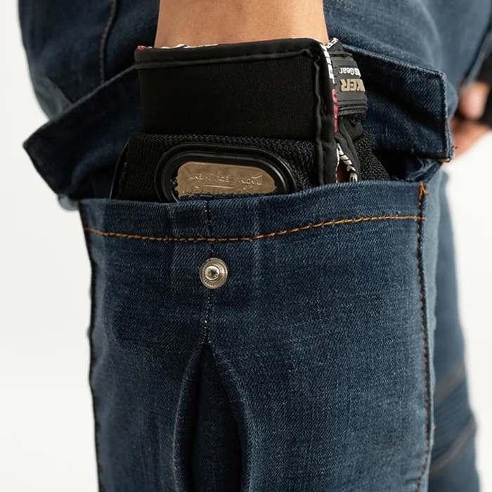 B06 джинсы для езды мужские мотоциклетные тянущиеся ветрозащитные теплые