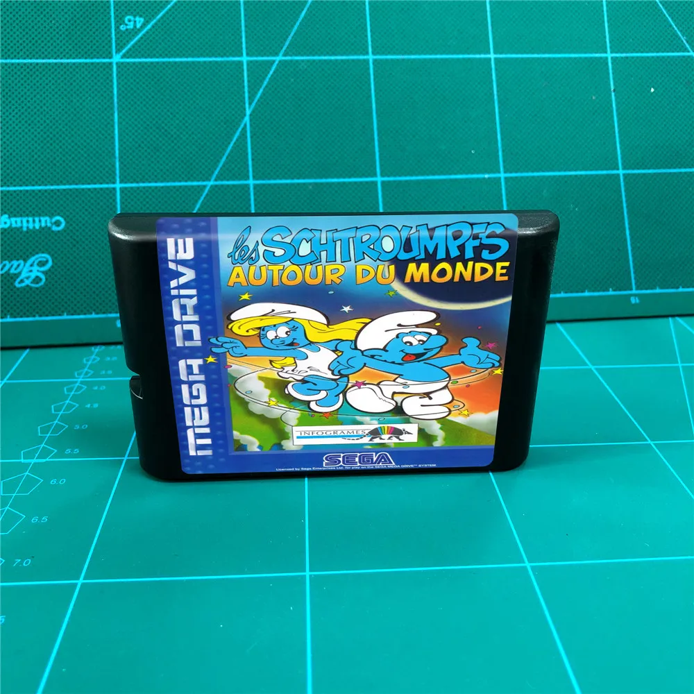 Игровой картридж Les Schtroumpfs 16 бит MD для консоли MegaDrive Genesis|Запасные части| |