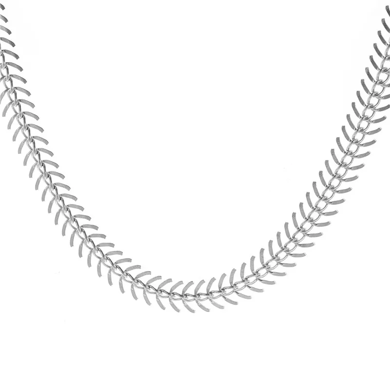 Fashion Simple Chian Fish scale Choker Necklace Women New Gold Color Short Collar Bib Neckalce Jewelry Trendy Accessories Femme | Украшения