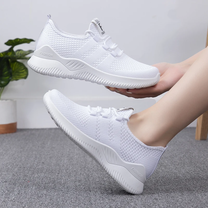 

Women's shoes tide shoes net red 2021 new breathable shoes women flying knitting shoes women casual sports shoes women