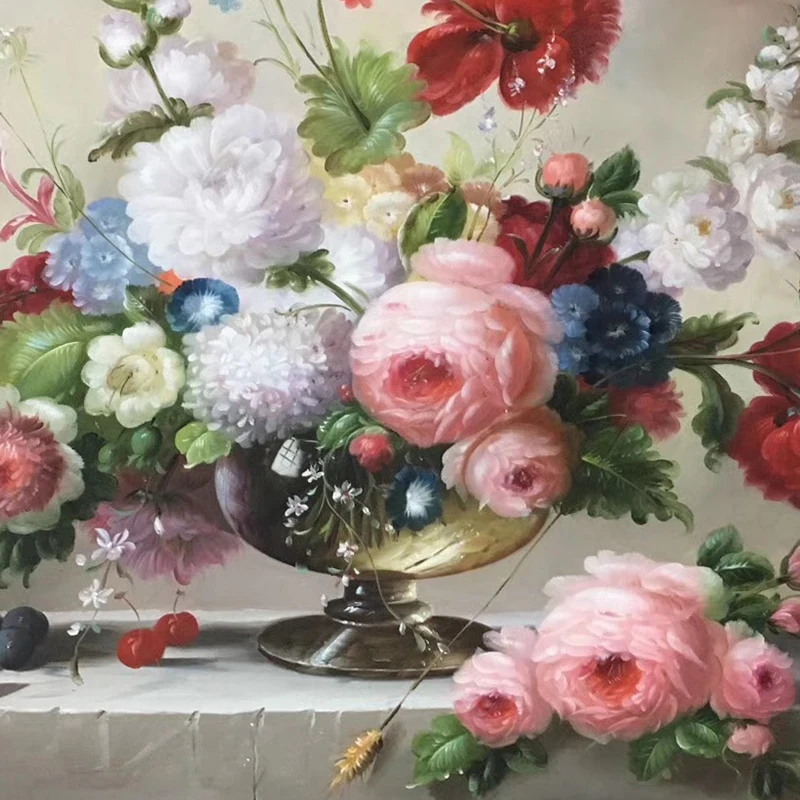 KOWELL 100% ручная роспись высокого качества цветы картина маслом на холсте искусство