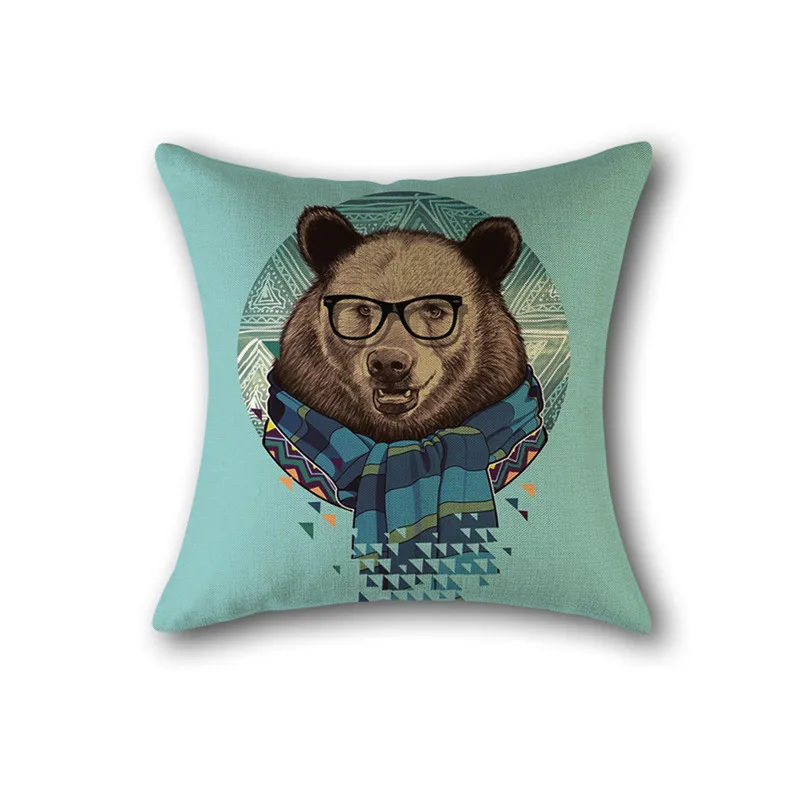 Наволочка с рисунком совы панды и оленя наволочка принтом милых красочных