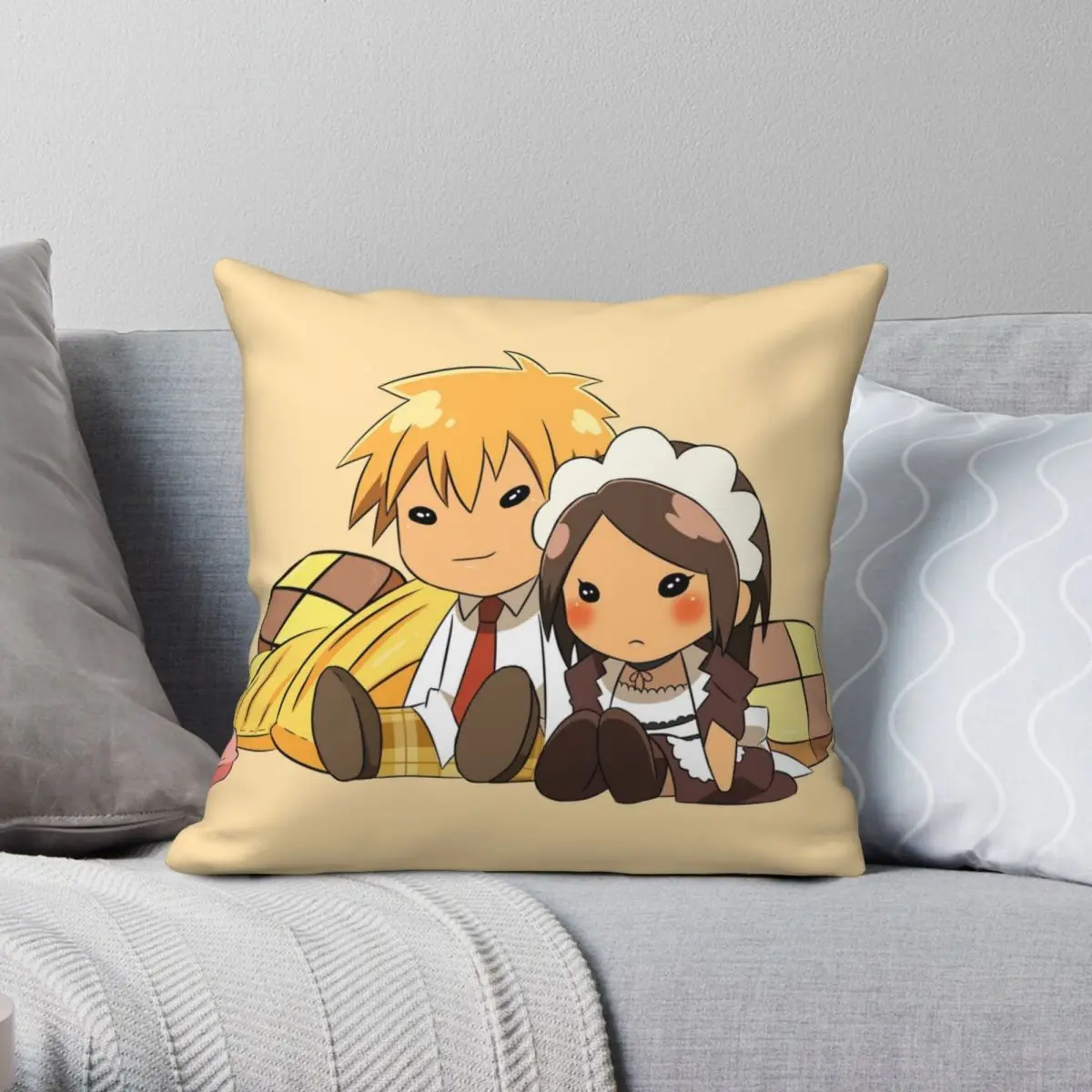 

Kaichou Wa Maid-sama Square Pillowcase Polyester Linen Velvet Pattern Zip Decor Pillow Case Home Cushion Cover