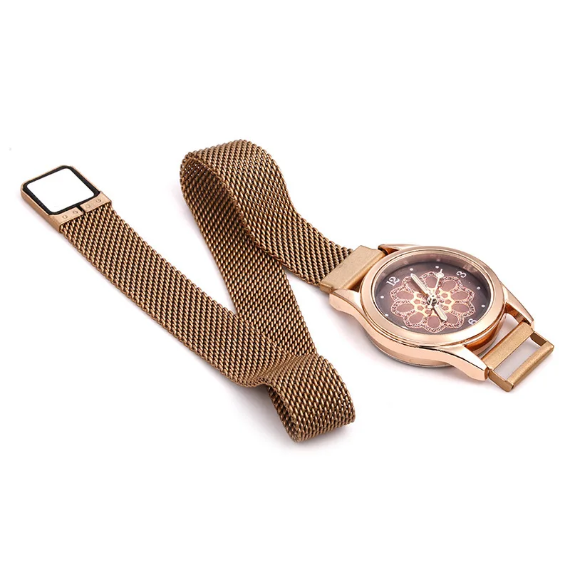 

2020 New Arrival New Shopee Web Celebrity Popular Fashion Ladies Watch Contracted And Delicate Girl Set Auger Wristwatch