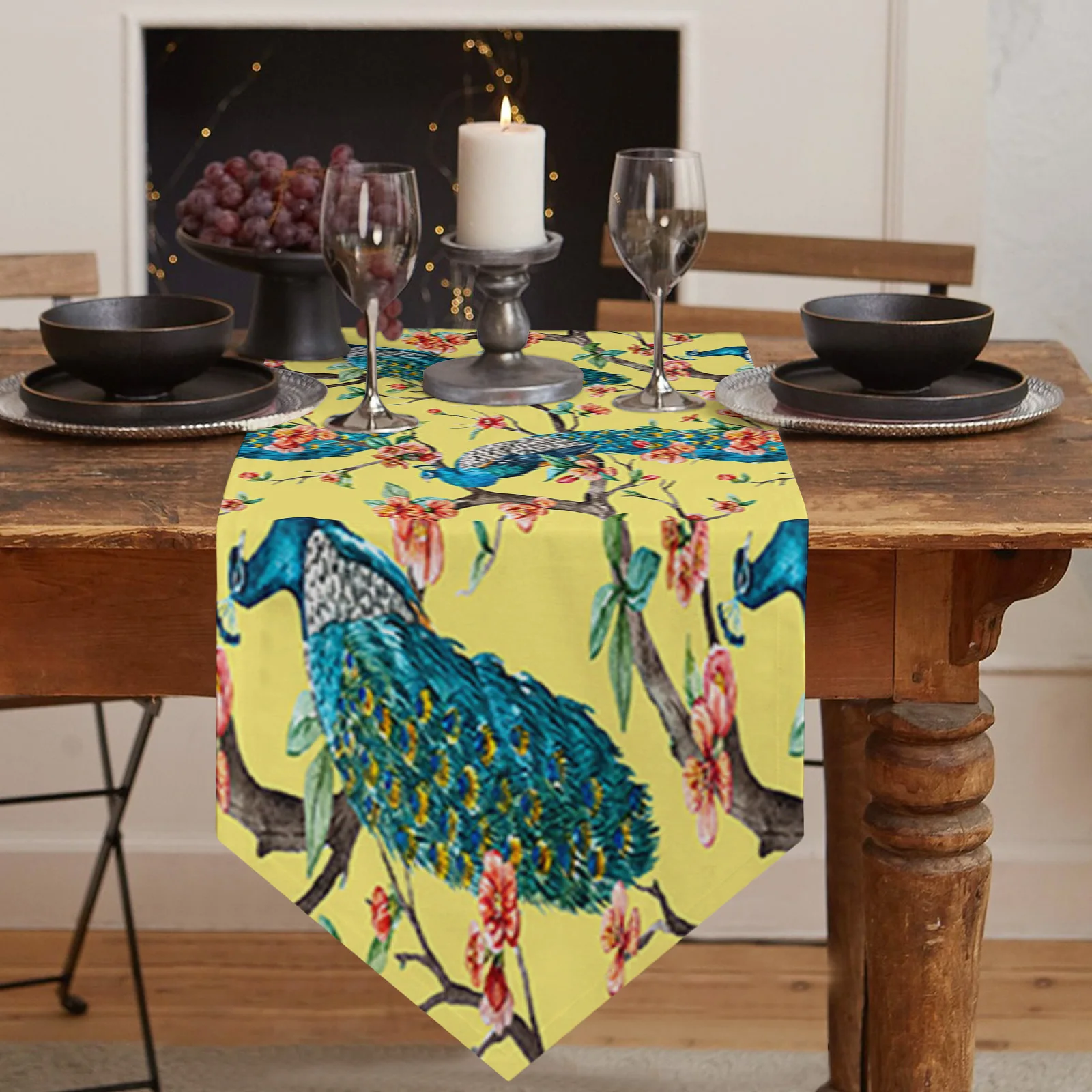 Скатерть для стола с животными павлина декоративное свадебное украшение