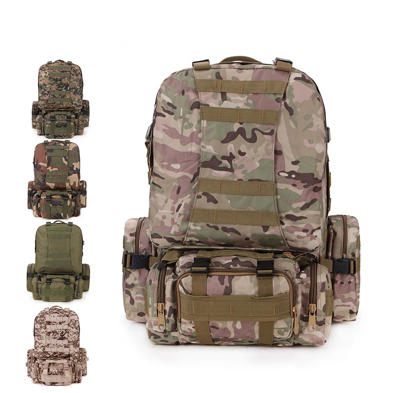 

55L Military Backpack Tactical Backpacks Climbing Backpack Outdoor Sport Camping Hiking Trekking Rucksack Travel Military Bag