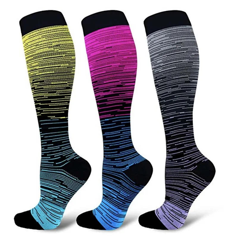 

Unisex Leg Support Stretch Compression Socks Knee High/Long Gradient Socks Outdoor Sport Long Socks 2 Size