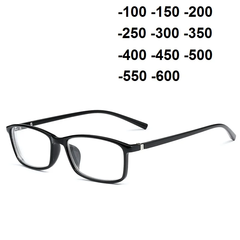 

Vazrobe Myopia Glasses Men Women TR90 Minus -100 to -600 Prescription Optical Lens Eyeglasses Man Female Finished Eyewear