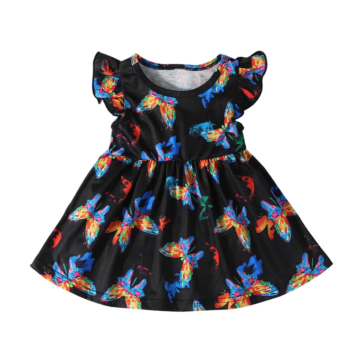 

2021 рождественским Сантой для маленьких девочек летнее платье с бабочками, платье балетная пачка с принтом для девочек, вечерние платья, Отк...