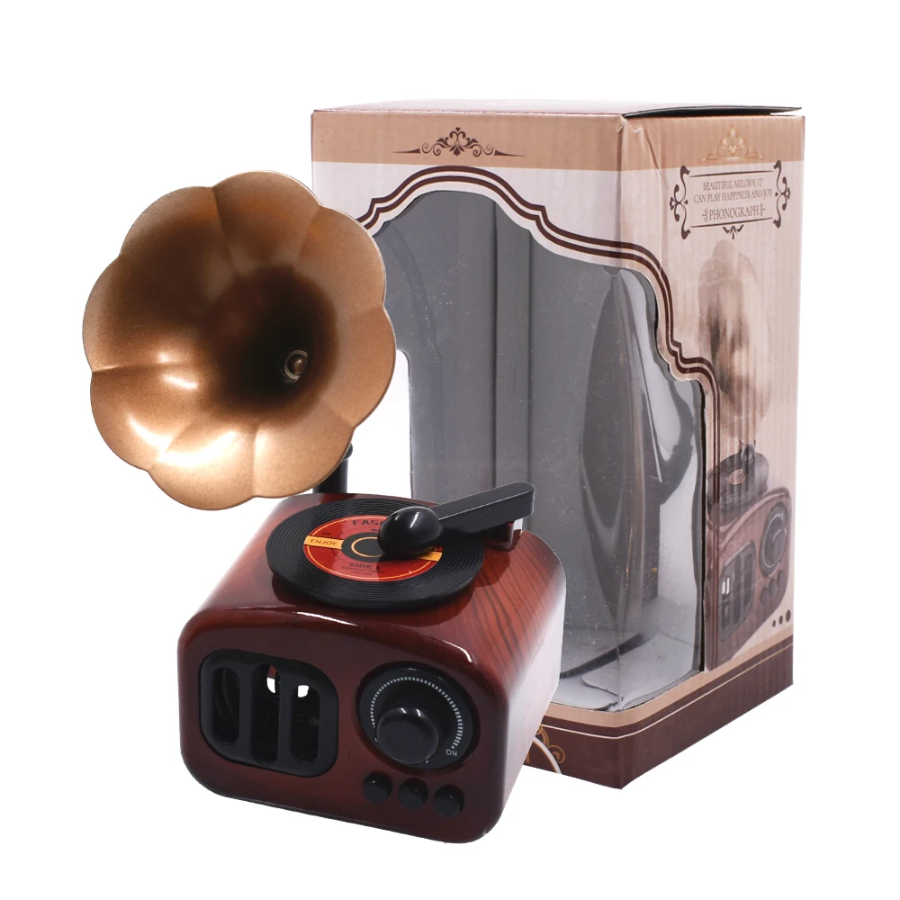 Новогодний подарок 2021 праздничный изысканный ретро фонограф дизайнерская