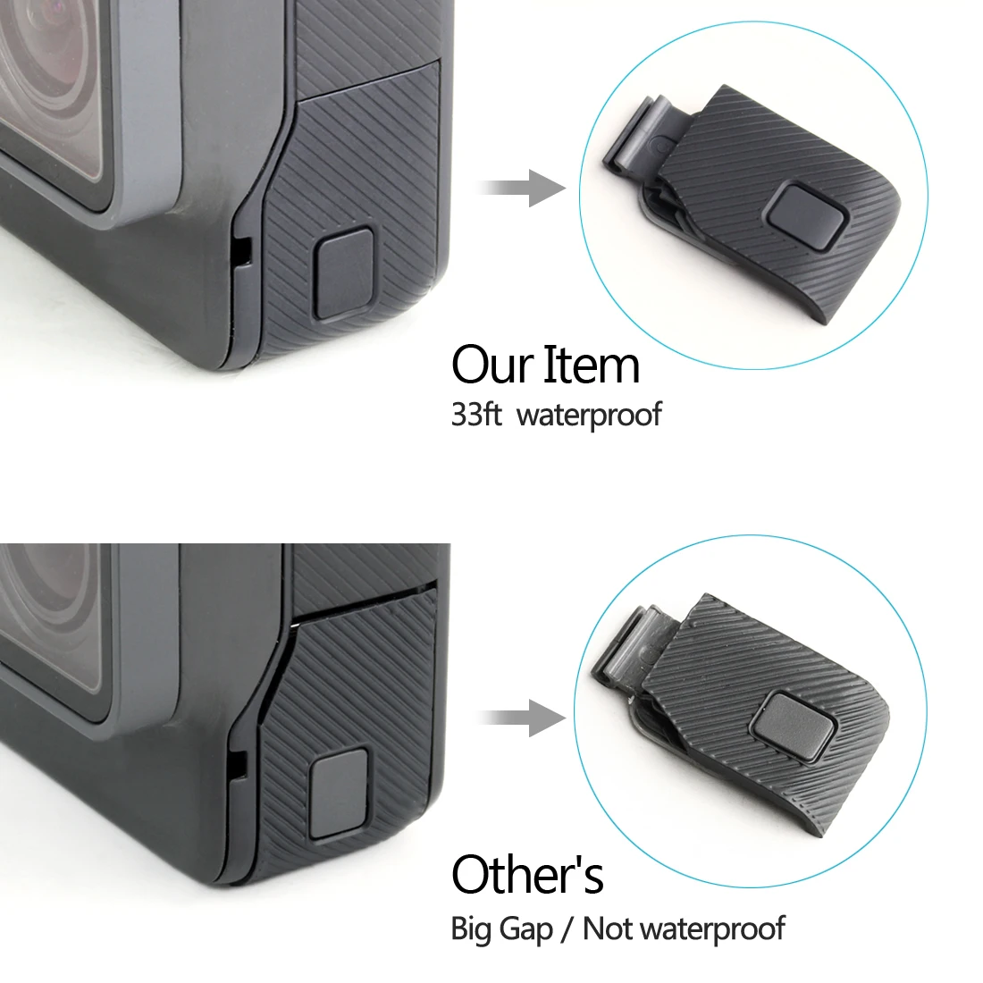 SOONSUN Защитный Объектив Замена боковой двери запчасти USB-C Mini HDMI порт боковая крышка для GoPro HERO 7 6 5 Черная Камера