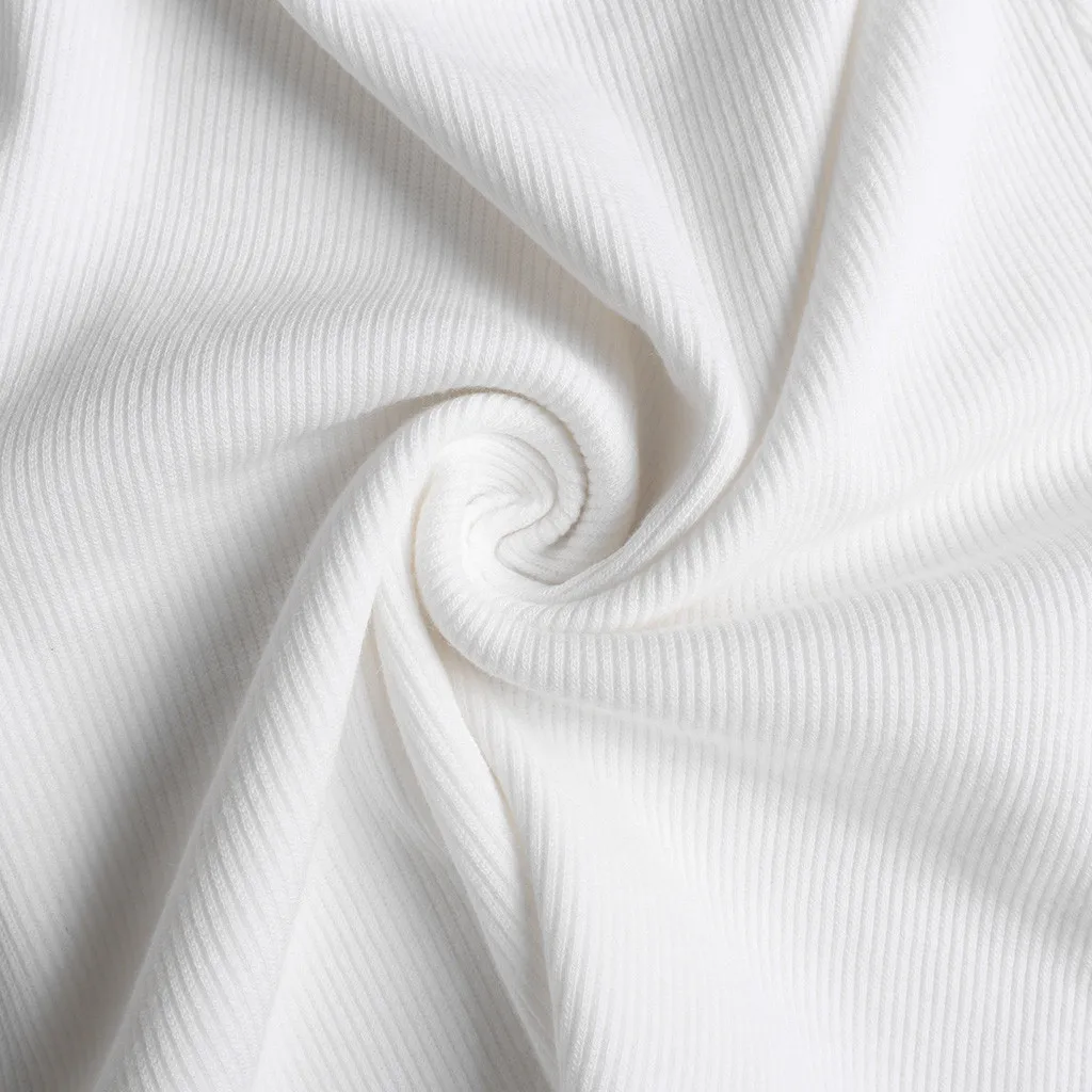 Женская сексуальная однотонная трикотажная футболка с круглым вырезом и