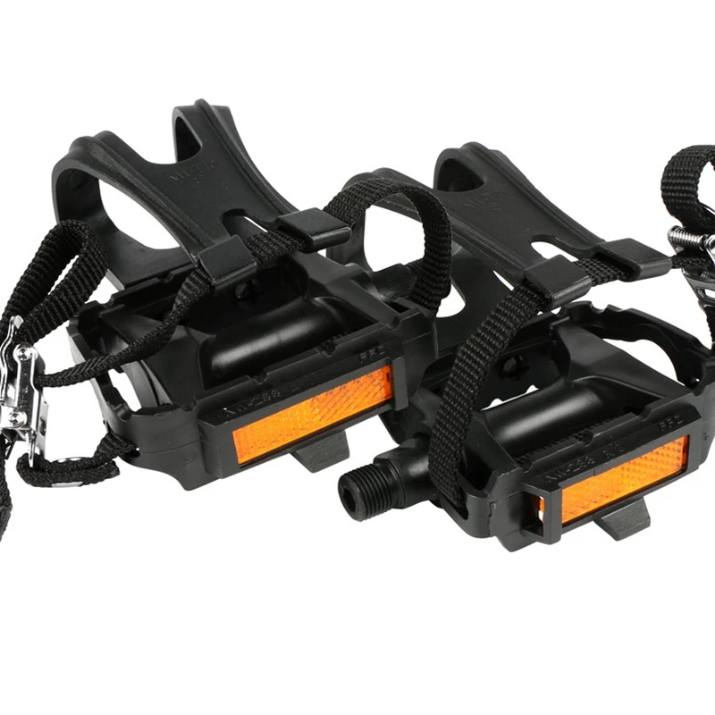 Педали для велосипеда с зажимами и ремнями наружного велоспорта внутреннего