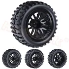 Резиновые радиоуправляемые автомобильные шины и обода колеса с шестигранной головкой, 4 шт., 12 мм для 110 Monster HSP BRONTOSAURUS 94111 Redcat Volcano EPX Exceed Infinity Tyre