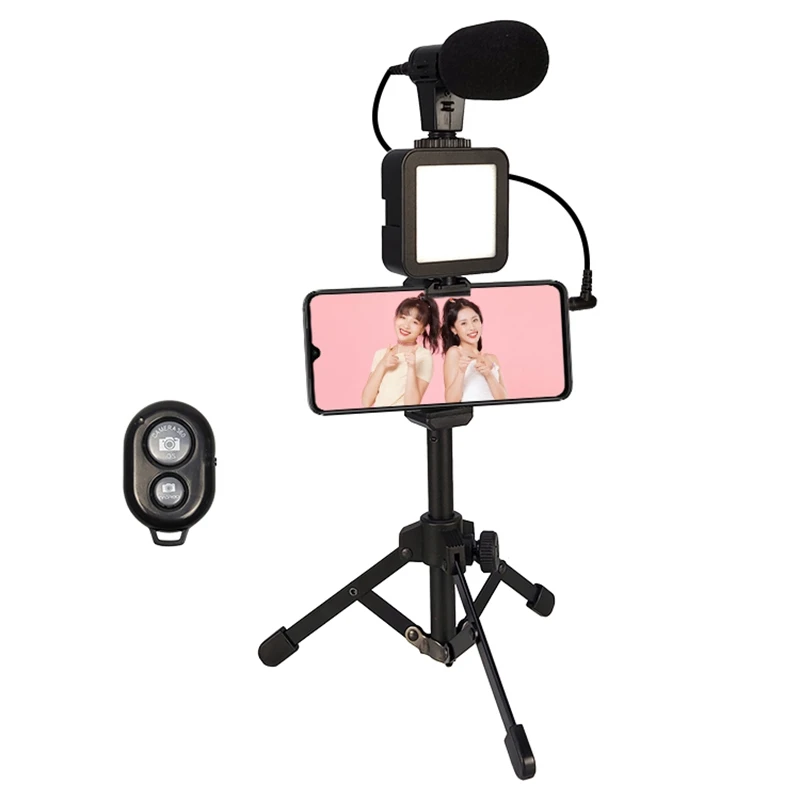 Микрофон Портативный конденсаторный со светодиодной подсветильник кой и