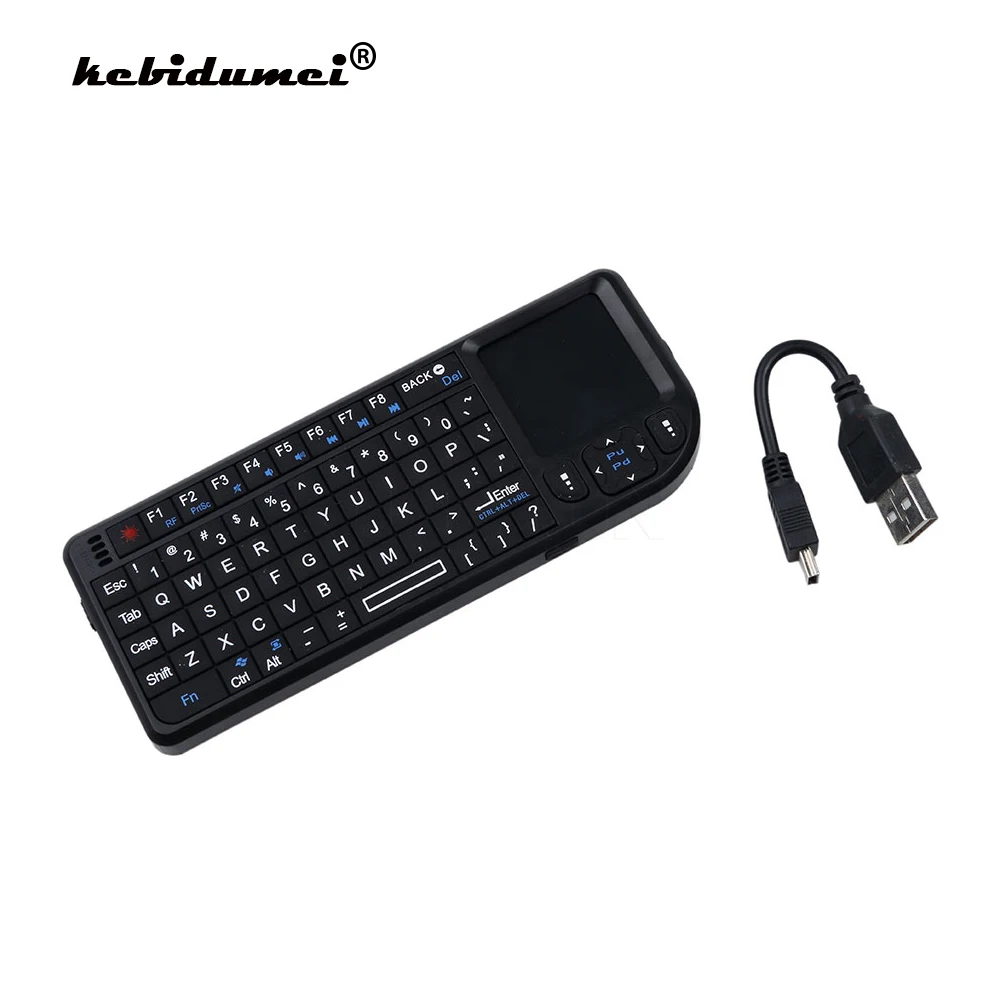 Kebidumei Высокое качество 2 4G RF мини беспроводная клавиатура 3 в 1 Мини ручной Qwerty +