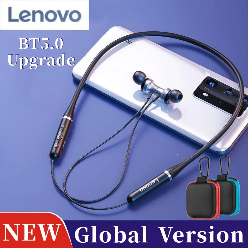 Новый Lenovo HE05 Neckband Wireless Bluetooth наушники BT 5 0 Hi-Fi стерео HD вызова Спортивная гарнитура