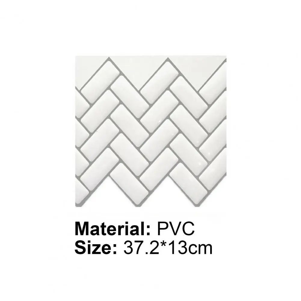 

PVC Mosaic Wall Stickers Kitchen Bathroom Adhesive Tile Sticker Waterproof Vintage Wallpaper Decal Modern Home Art Decor