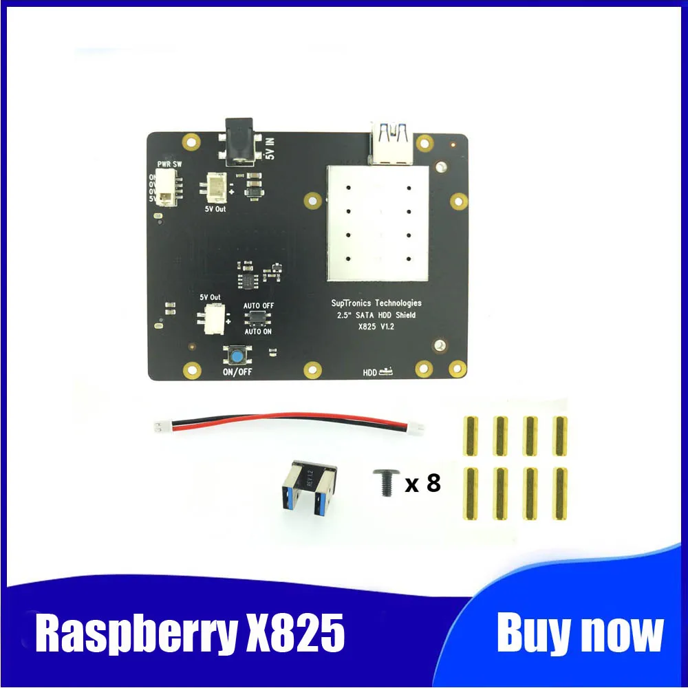 Новая версия! Плата расширения Raspberry X825 2 5 дюйма SATA HDD/SSD для Pi 4B ( 4 модели