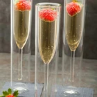 Двухслойный стеклянный бокал для шампанского es, бокал для игристого вина, тюльпанов, коктейлей, свадебный бокал