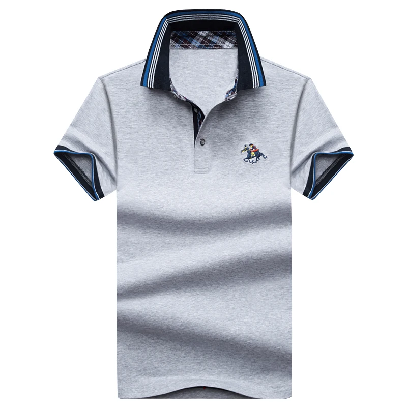 

Summer Men's High Quality Pure Cotton Lapel golf Polo T-shirt Men's Fashion Casual Breathable Embroidered Short Sleeve T-shirt