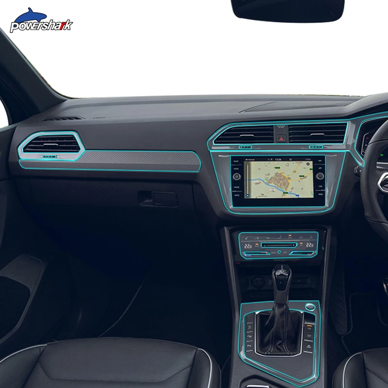 

Car Interior Console Gear Navigation Screen Dashboard Transparent Protective Film For Volkswagen VW Tiguan Facelift 2020 2021