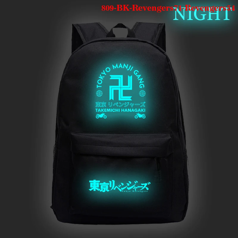 

Токийский рюкзак для мужчин и женщин, школьные портфели с рисунками из мультфильмов, светящиеся сумки для книг с аниме, дорожные сумки для н...
