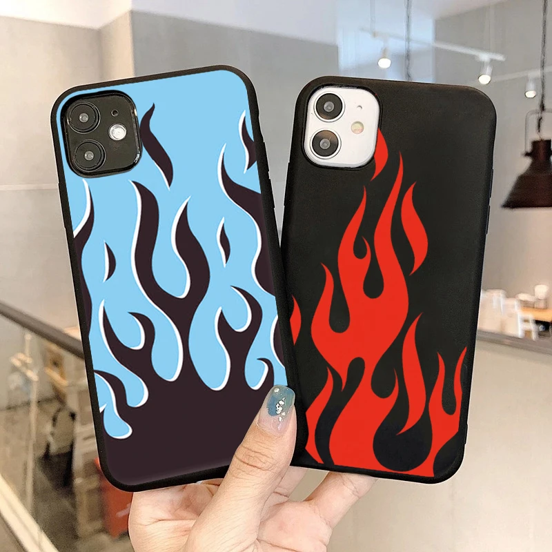 

Flame Painted Case For Xiaomi Redmi Note 8 10 9 Pro 10S 9S 9T 8T 7 6 5 Redmi 9A 9C 8A 7A 6A POCO X3 NFC Pro F3 M3 Fire Cover