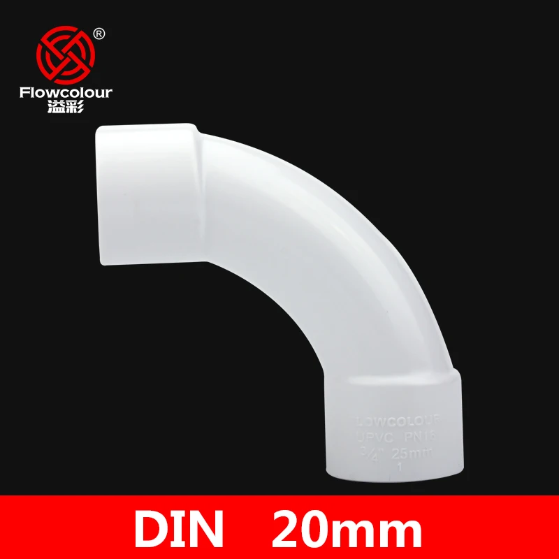 

Flowcolour UPVC 20mm Crescent Moon Elbow PVC Pipe Connector Aquarium Tank Tube Adapter Garden Water Irrigation Joint