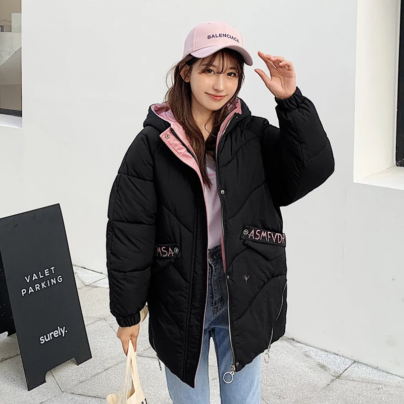 Женская зимняя куртка однотонная черная бежевая зеленая с подкладкой теплая хит