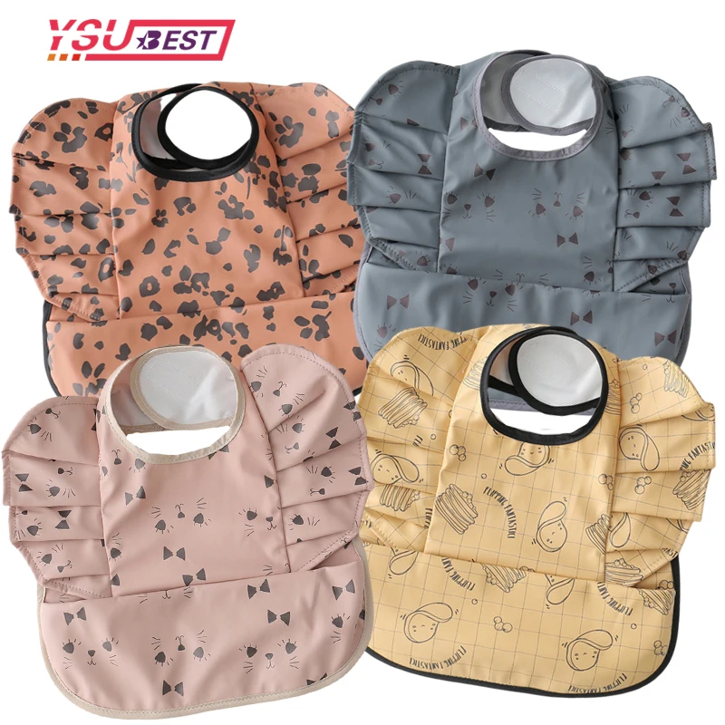 

Ins Baby Bib Sleeveless with Pocket Babies Accessories Newborn Drooling Aprons Infant Burp Cloths Waterproof Bibs for Children