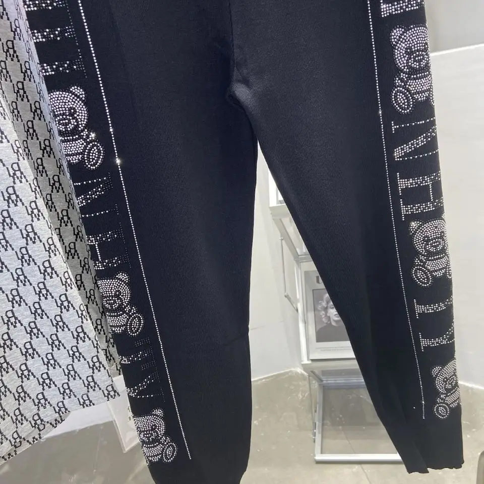 

European heavy industry hot drill casual pants women's spring and summer thin loose legged high waist slim Harem Pants