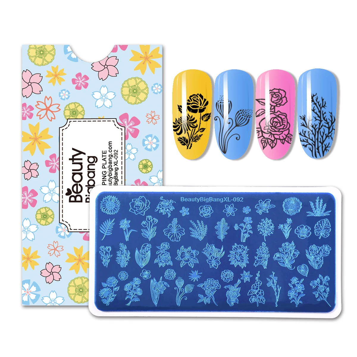 BEAUTYBIGBANG 6*12 см пластины для штамповки ногтей прямоугольная Геометрическая