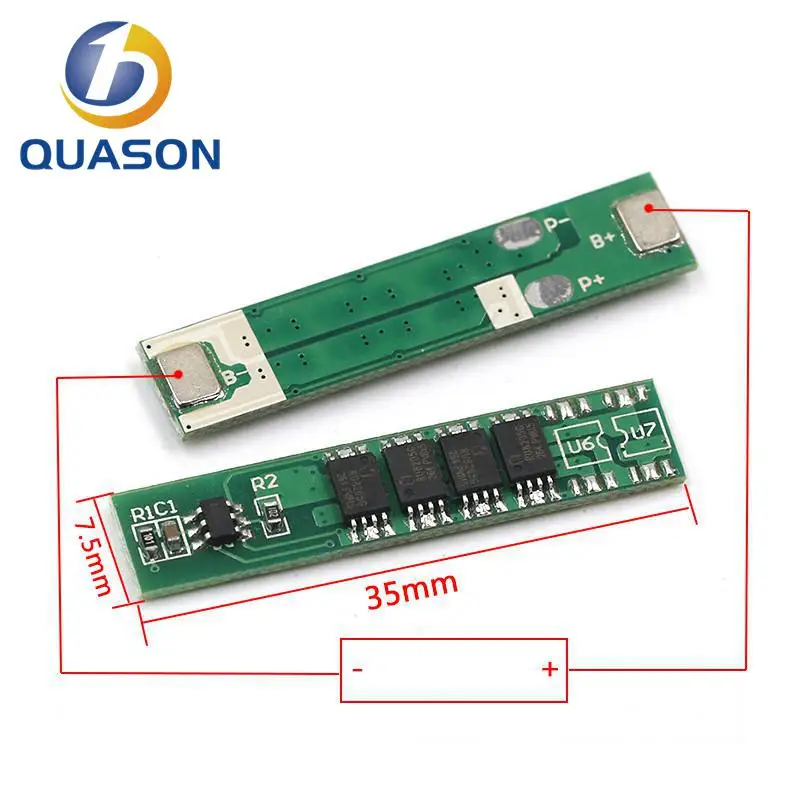 1S 7.5A 10A 15A 3 7 V li ion 4 6MOS BMS PCM плата защиты батареи для 18650 литиевых