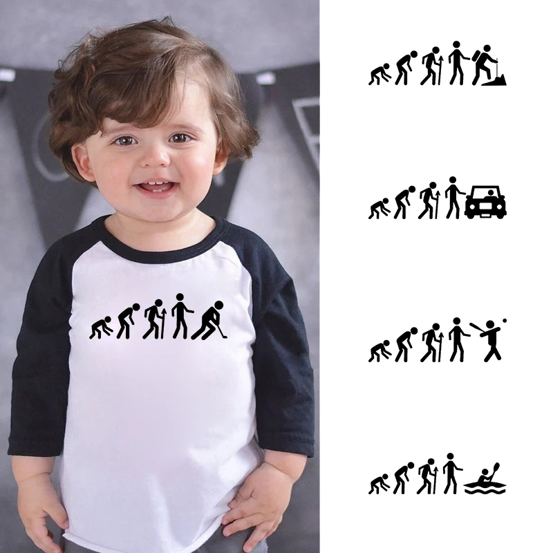 LYTLM человеческая Эволюция футболки для мальчиков с длинным рукавом Футболка Camiseta