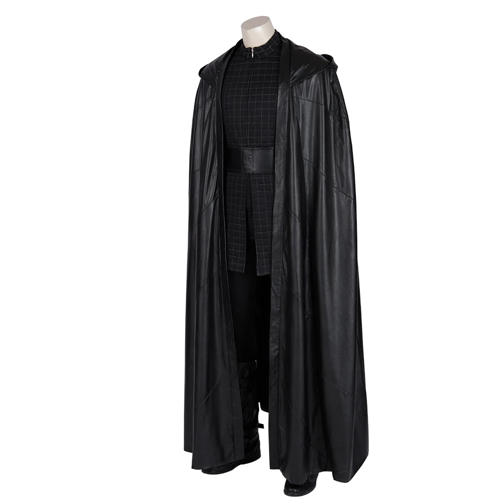 The Last Jedi Kylo Ren Cosplay Costume Halloween Suit Adult Men's Jacket Custom Made Cloak