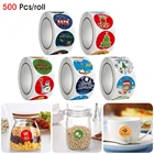 Рождественские наклейки, рулон этикеток, 500 шт., клейкие 1 дюйм круглые рождественские бирки, декор для вечеринки, свадьбы, Рождества, подарочной упаковки