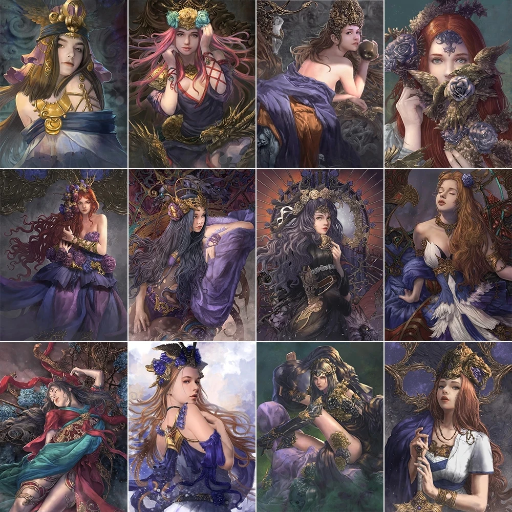 

5d DIY Diamond Painting Full Square/Round Girl Portrait Diamond Embroidery Mosaic Diamond Painting Kit Art Home Decor Gift