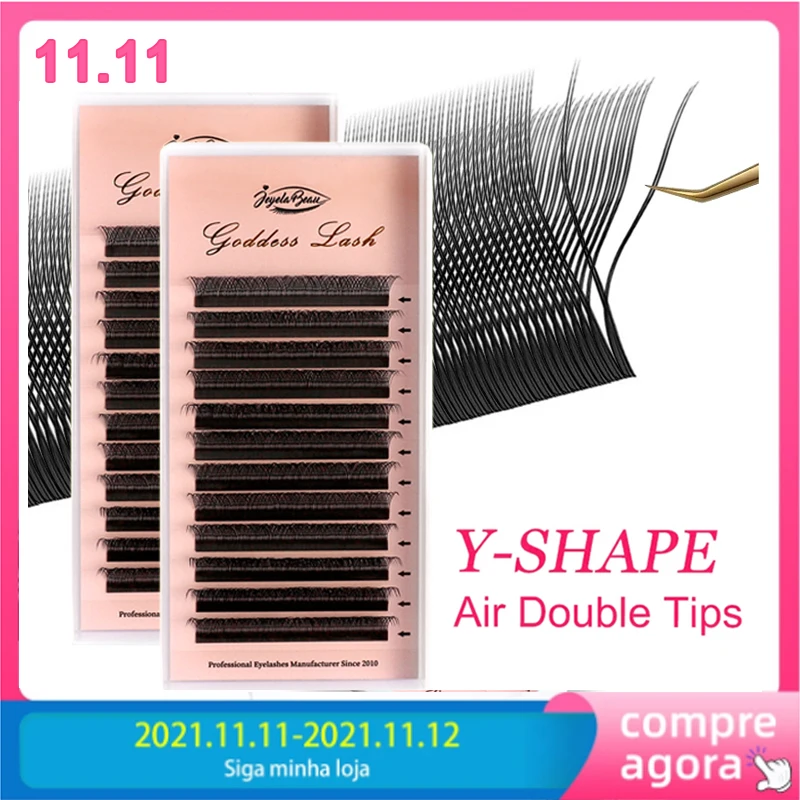 

2021 New YY Shape Volume Lashes Y Eyelash Extensions Cilia and Brazilian Volume Cashmere Mink Eyelash Extensions Cilios YY