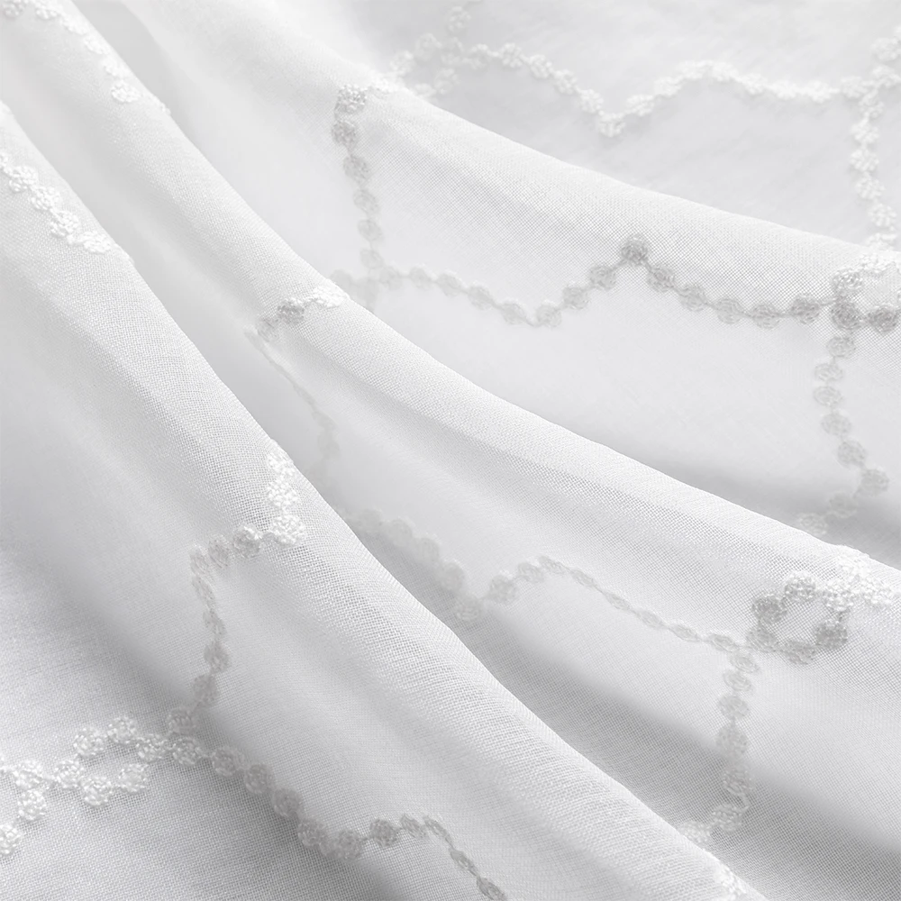 Вышитые геометрические прозрачные фотообои LISM для гостиной спальни кухни