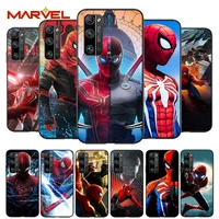 marvel spiderman hero for huawei honor 30 20 10 9s 9a 9c 9x 8x max 10 9 lite 8a 7c 7a pro silicone soft black phone case