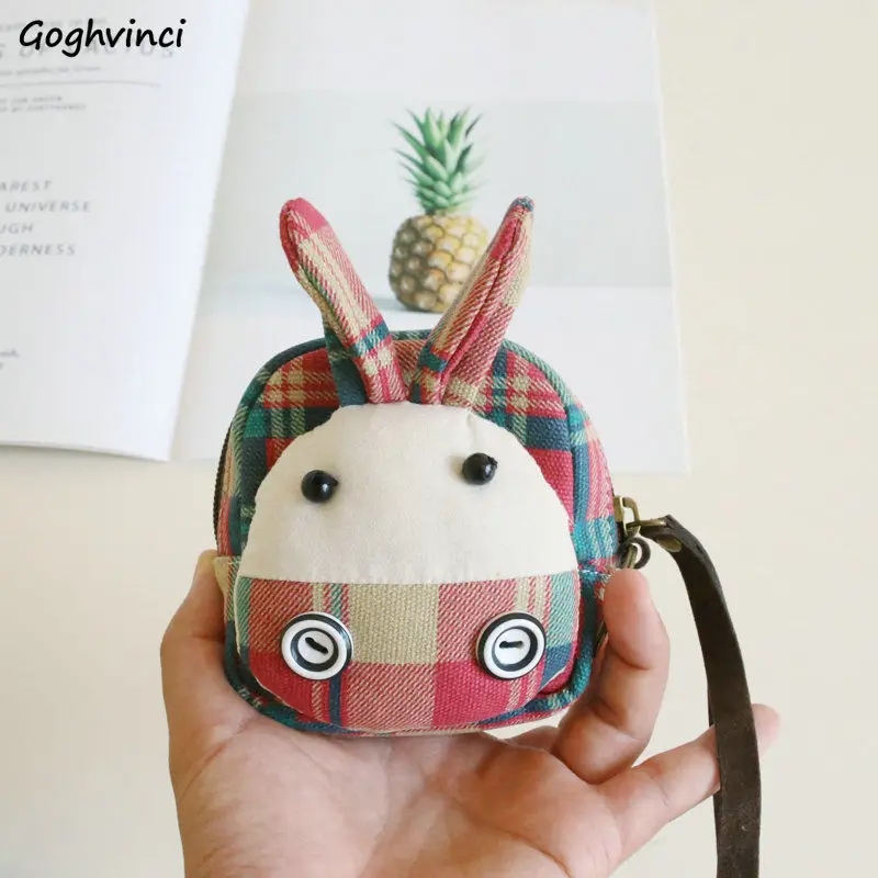 

Холщовые Мультяшные женские кошельки для монет Kawaii Мини студент Портативная сумка для денег летний брелок для ключей помада на молнии модн...