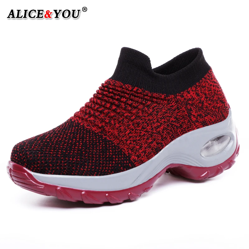 Кроссовки женские сетчатые дышащие удобные нескользящая подошва воздушная