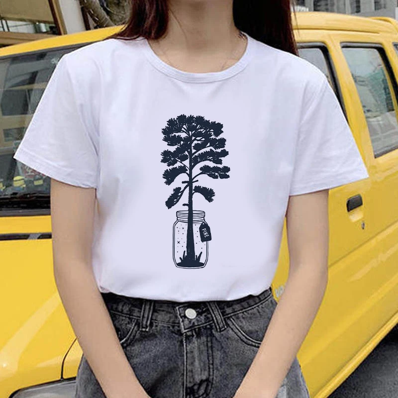 

Special Black and white Print t-Shirt Women Fashion Short Sleeved Casual Harajuku 90s Tshirt Female Streetwear Tops T-Shirt