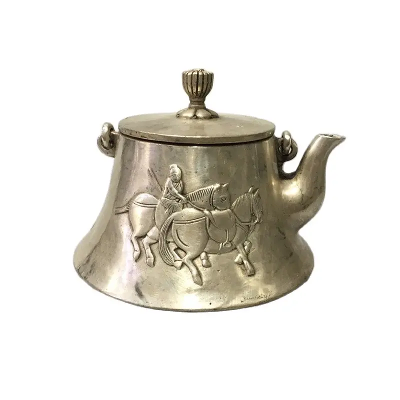 

Early collection of white copper (horse pot) family ornaments