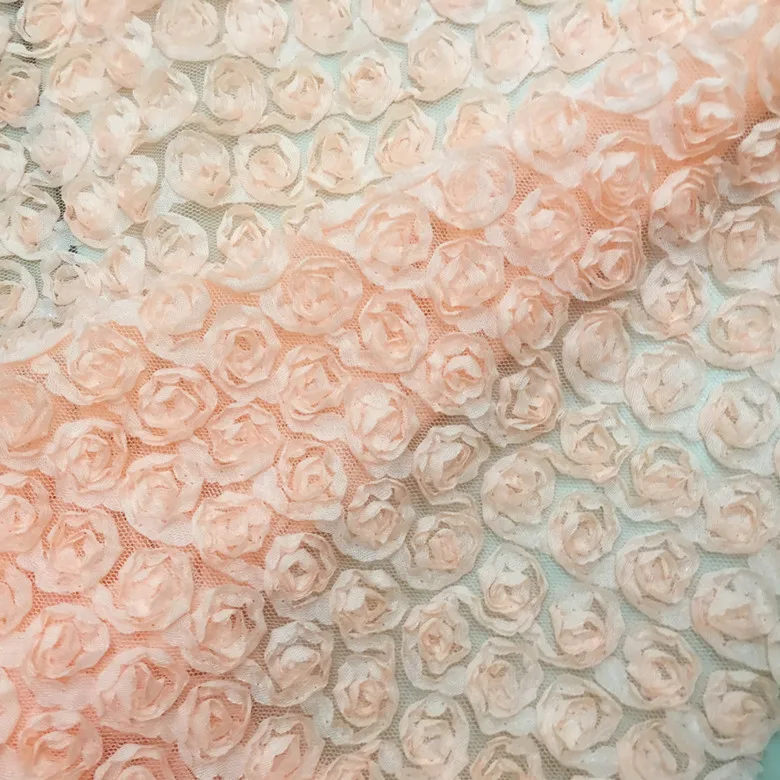 Оранжевый розовый Цветочная кружевная ткань для пэтчворк новый dessing Дизайнер DIY