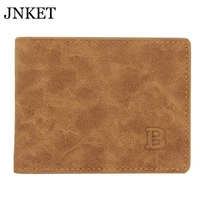 jnket new retro mens pu leather short wallet money clip credit card wallet card holder notecase